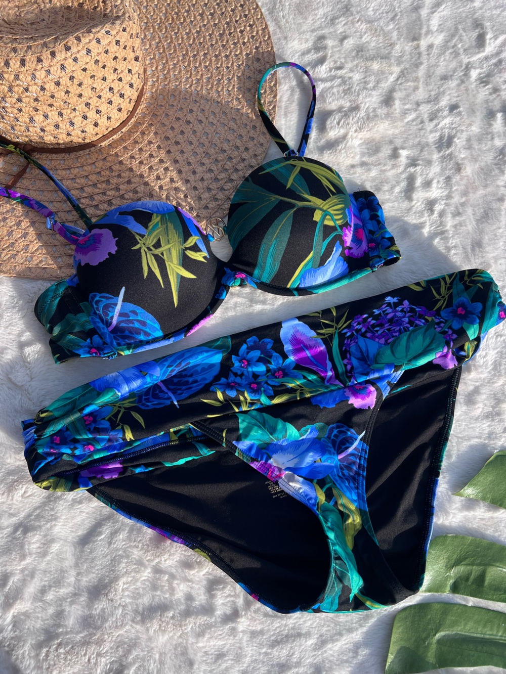 Victoria’s Secret Miraculous Bombshell Push Up Bikini Set 34A Tropical Floral